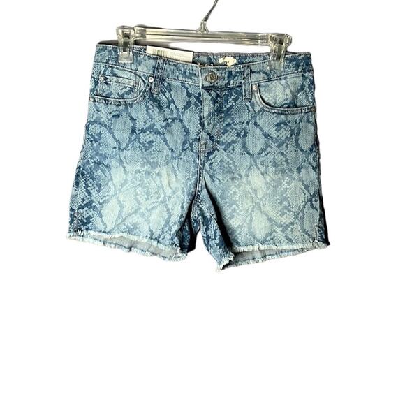 Seven7 Weekend Shorts Python Indigo Fray Hem Shorts Size 4 - Picture 1 of 7